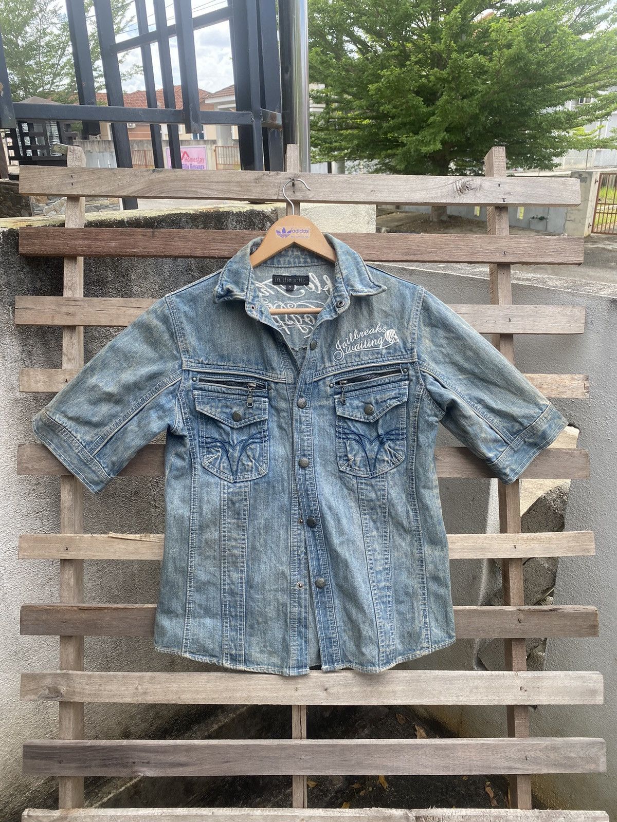 If Six Was Nine Vintage In The Attic Seditionaries Denim Shirt Size M / US 6-8 / IT 42-44 - 4 Thumbnail