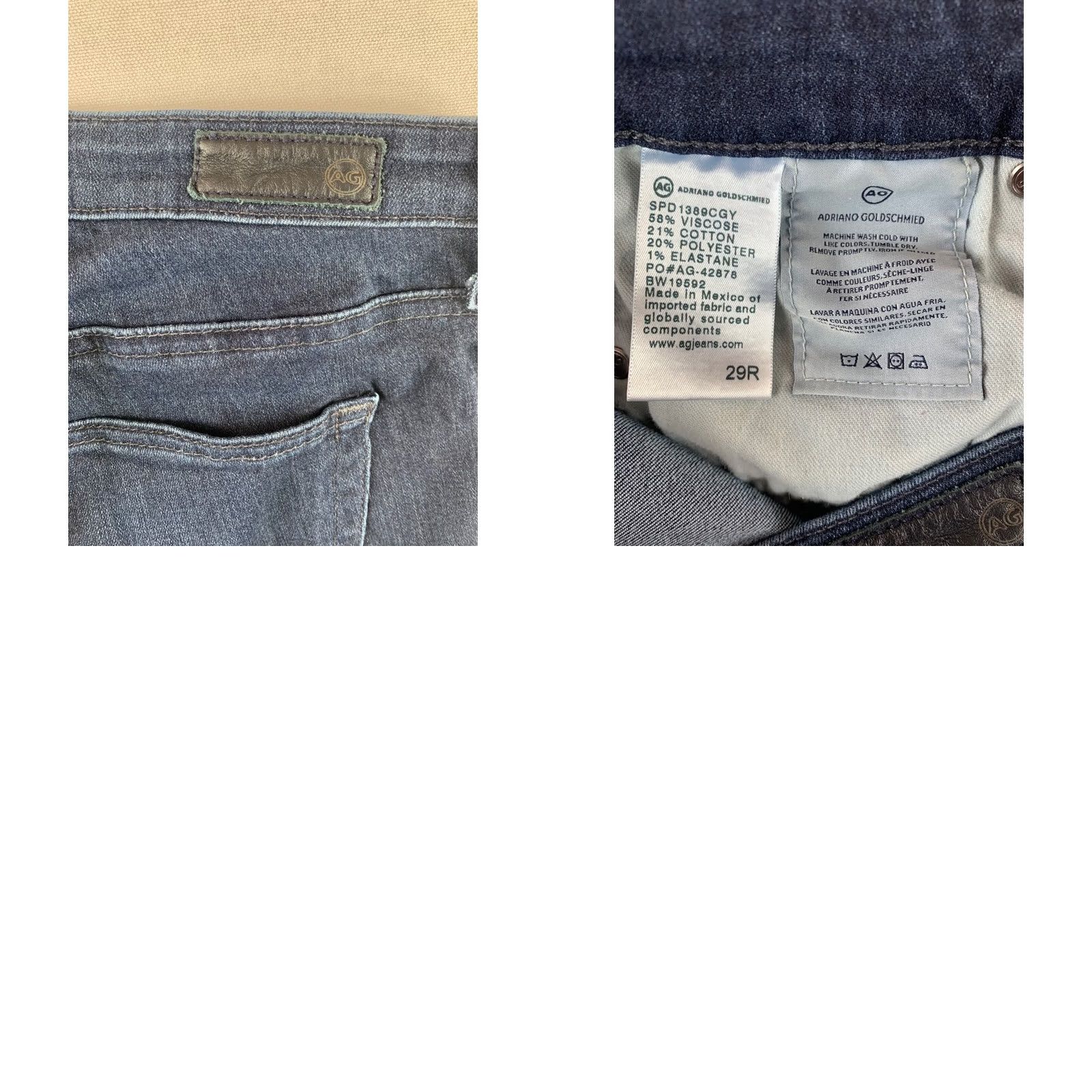 Vintage VINTAGE ADRIANO GOLDSCHMIED JEANS WOMENS Jeans Women Sm The Legging Super Skinny Ankle 30X29 Blue 30X29 Womens Jeans Skinny Size 29" - 8 Thumbnail