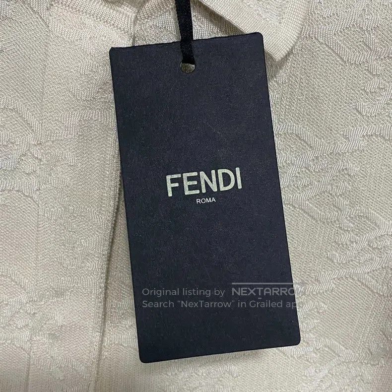 Fendi Fendi Beige Printed Knit Cardigan Size XXS / US 00 / IT 34 - 4 Thumbnail