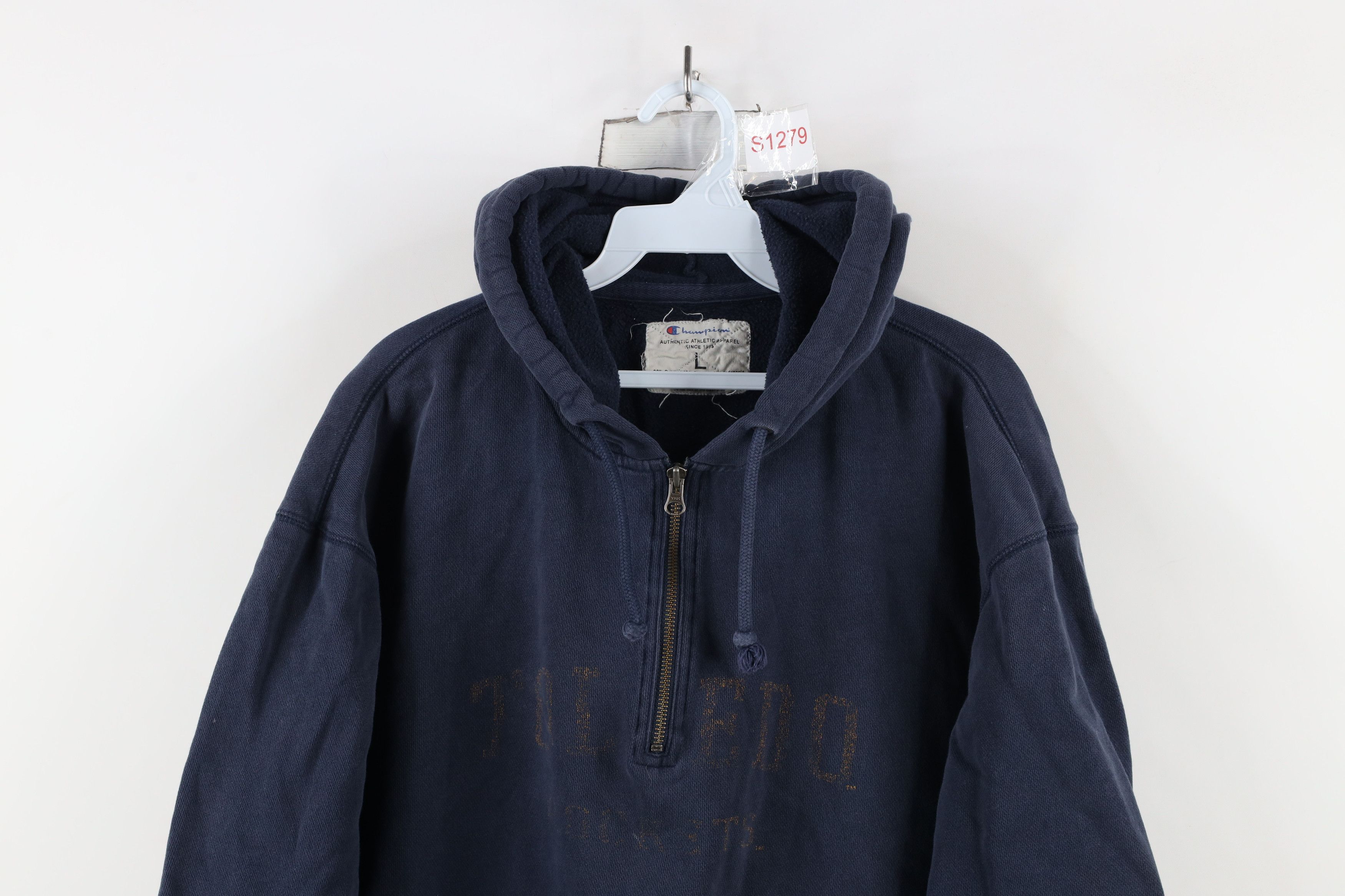 Champion × Vintage Vintage Champion University of Toledo Half Zip Sweatshirt Size US L / EU 52-54 / 3 - 2 Thumbnail