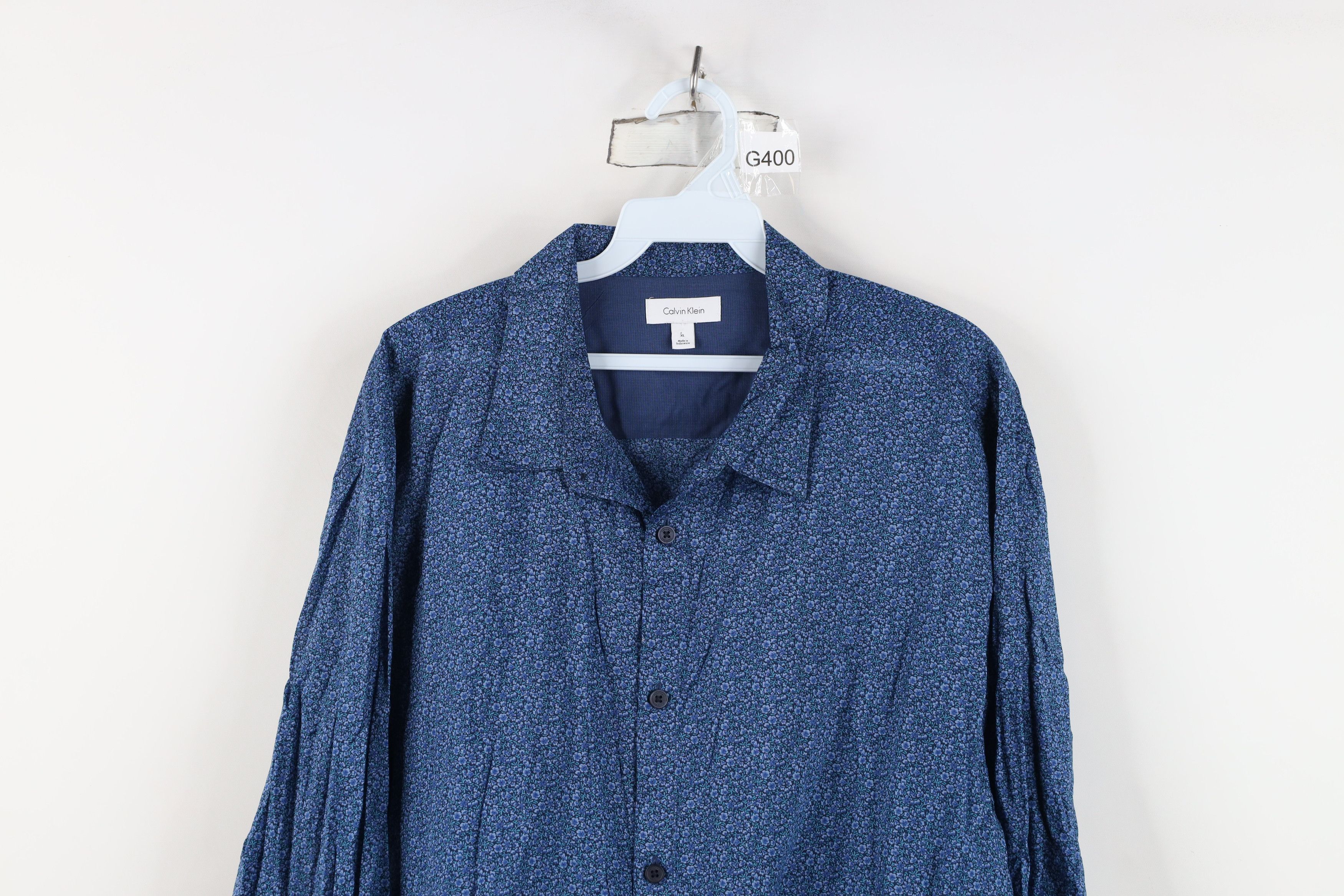 Calvin Klein Calvin Klein All Over Print Collared Button Shirt Cotton Size US XL / EU 56 / 4 - 2 Thumbnail
