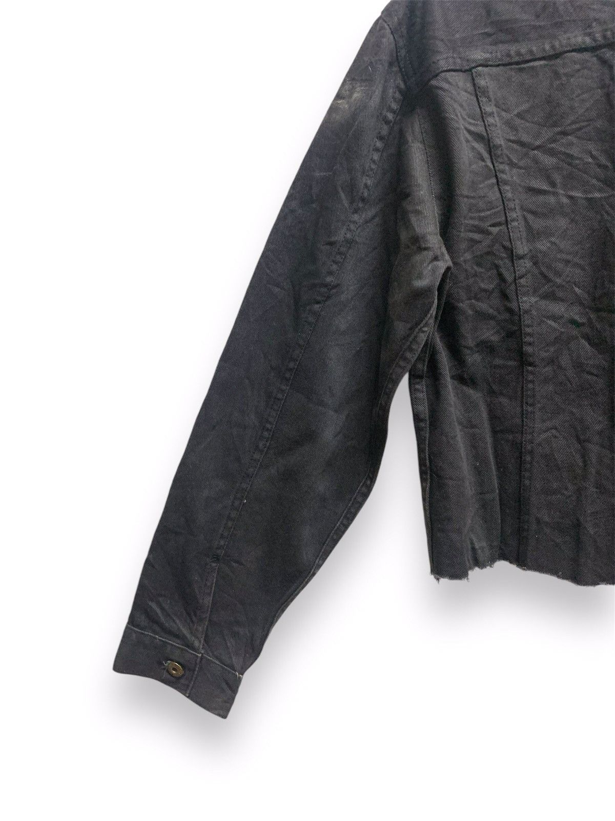 Edwin Vintage 90s EDWIN Denim Jakcet Black Size US M / EU 48-50 / 2 - 9 Thumbnail