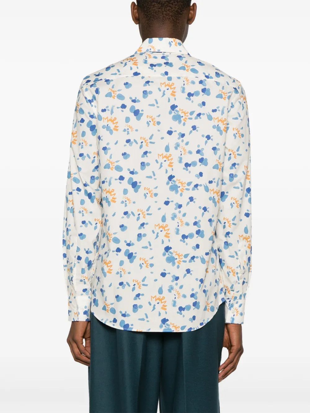 Marni o1w1db10125 Dripping Paint-Splatter Shirt in Multicolor Size US L / EU 52-54 / 3 - 2 Thumbnail