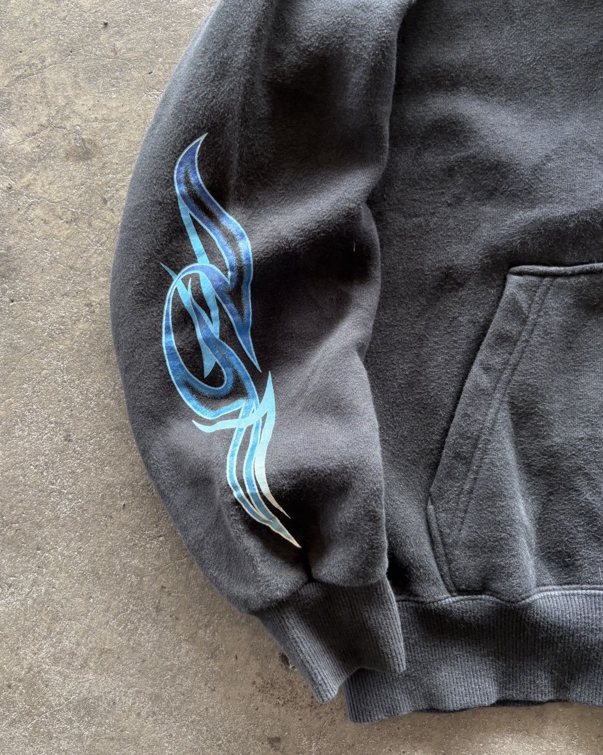 Japanese Brand × Vintage 2000s Piko Hawaiian Flame Faded Black Zip Up Hoodie Size US S / EU 44-46 / 1 - 4 Thumbnail