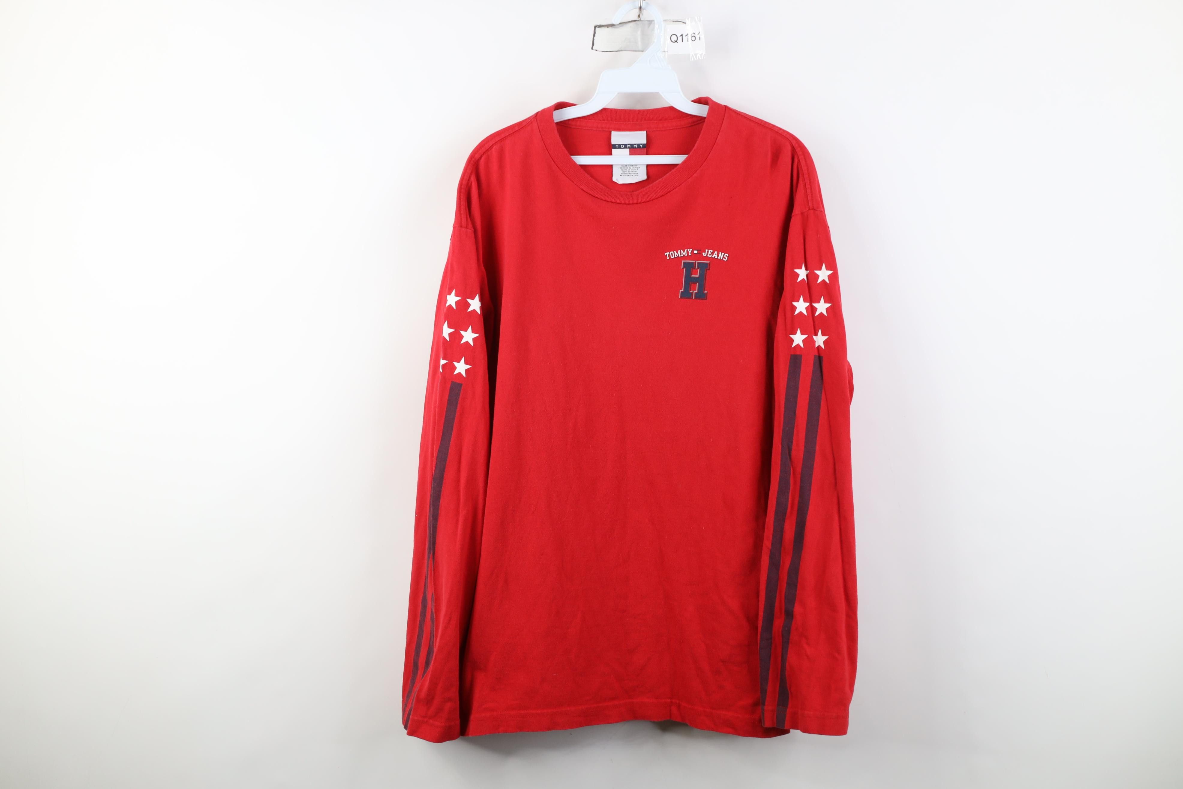 Tommy Hilfiger Vintage Y2K 2002 Tommy Hilfiger USA Flag Long Sleeve T-Shirt Size US M / EU 48-50 / 2 - 1 Thumbnail