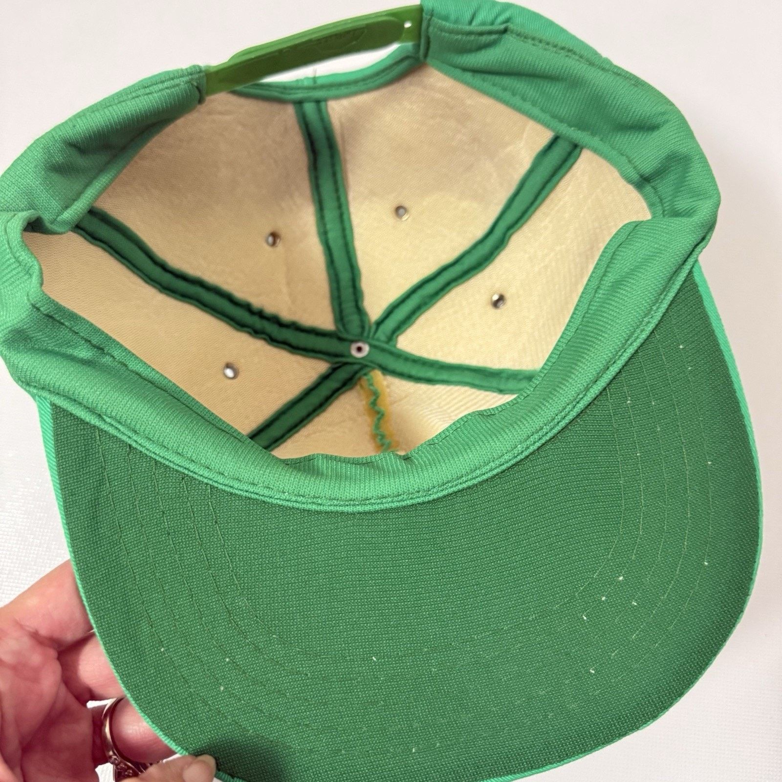 John Deere Vtg John Deere Diplomatic Sports Embroidery Foam Snap Hat Size ONE SIZE - 6 Thumbnail