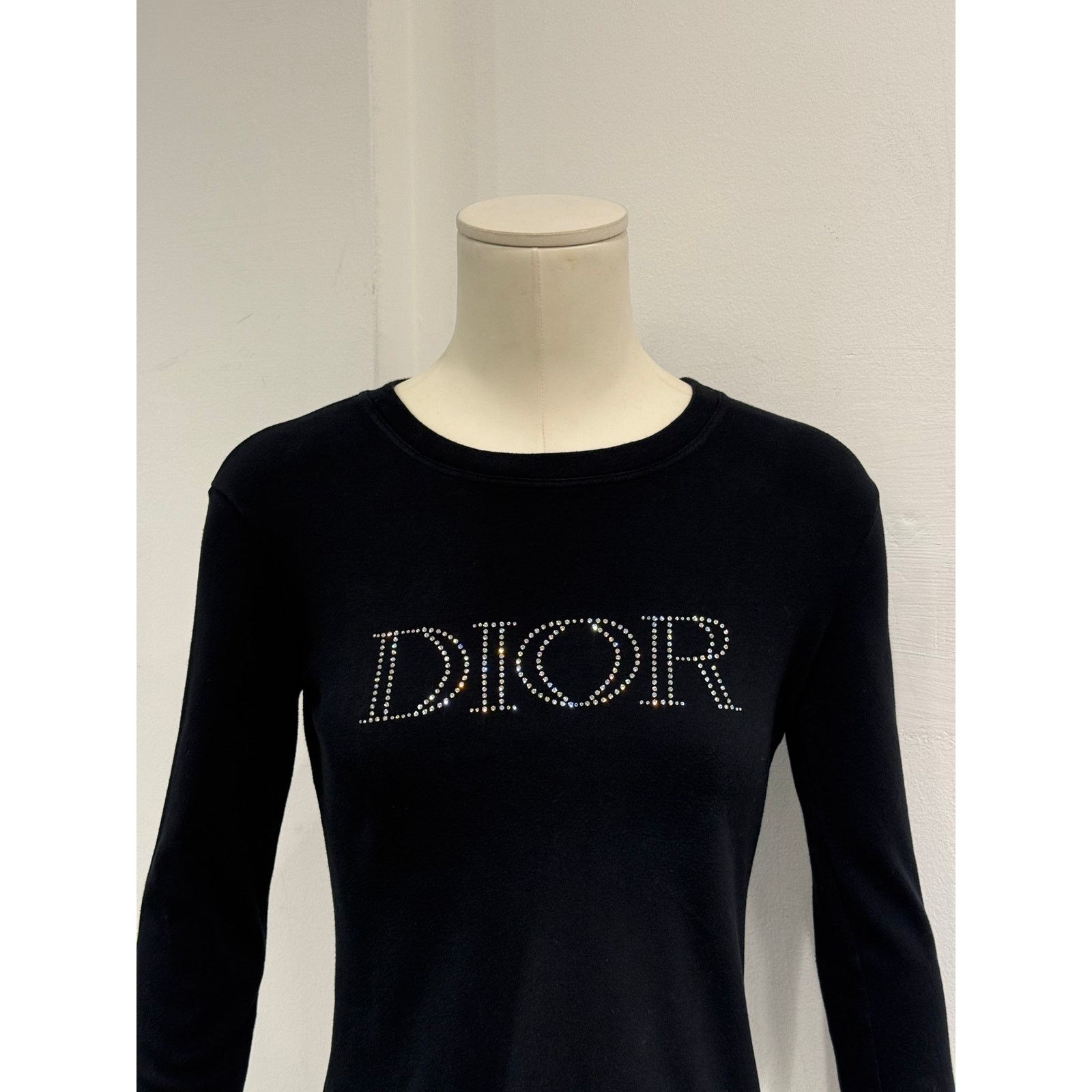 Dior 2005 Christian Dior by Galliano Swarovski logo longsleeve Size S / US 4 / IT 40 - 4 Thumbnail