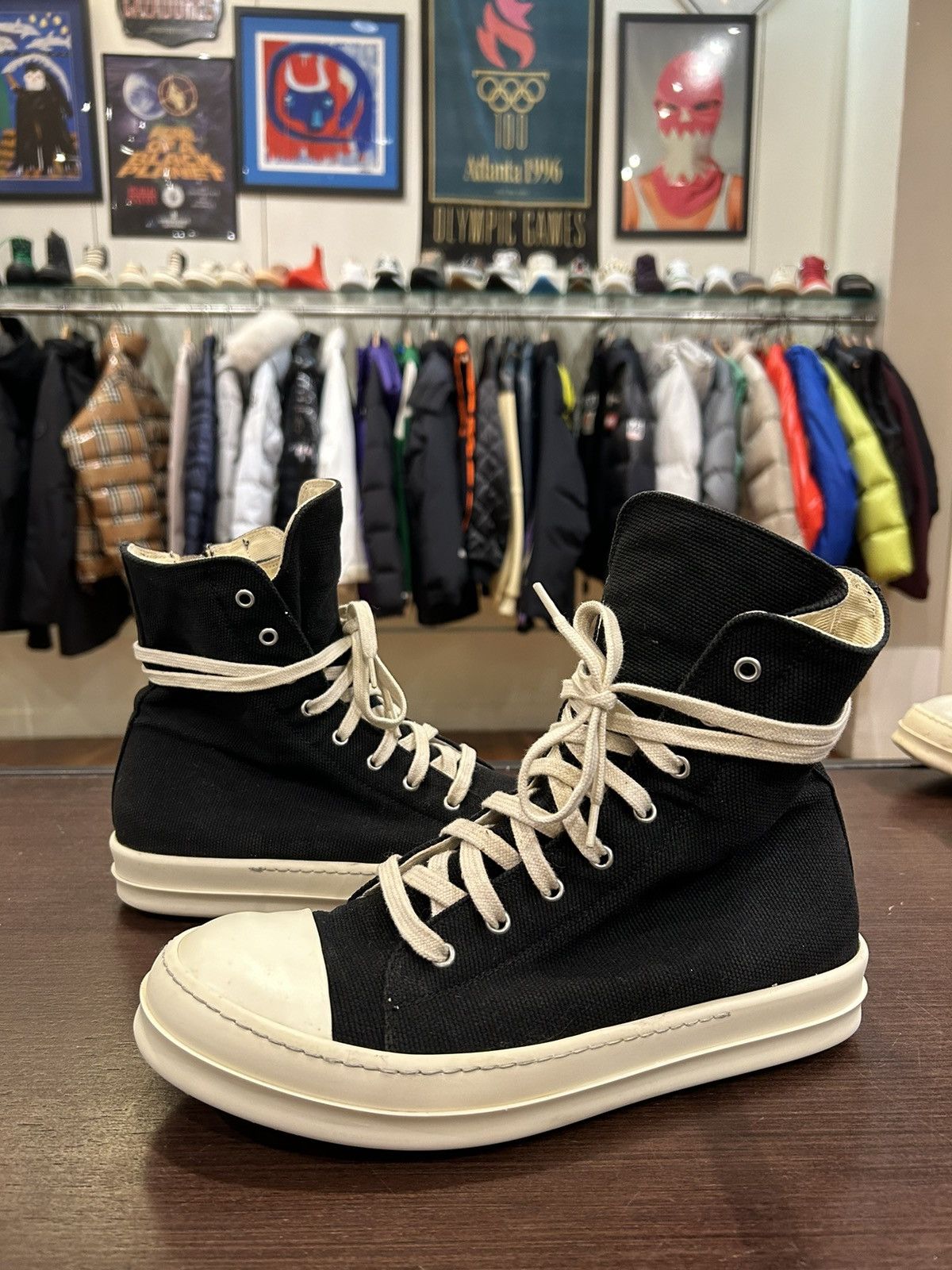Rick Owens × Rick Owens Drkshdw Rick Owens DRKSHDW Canvas High 