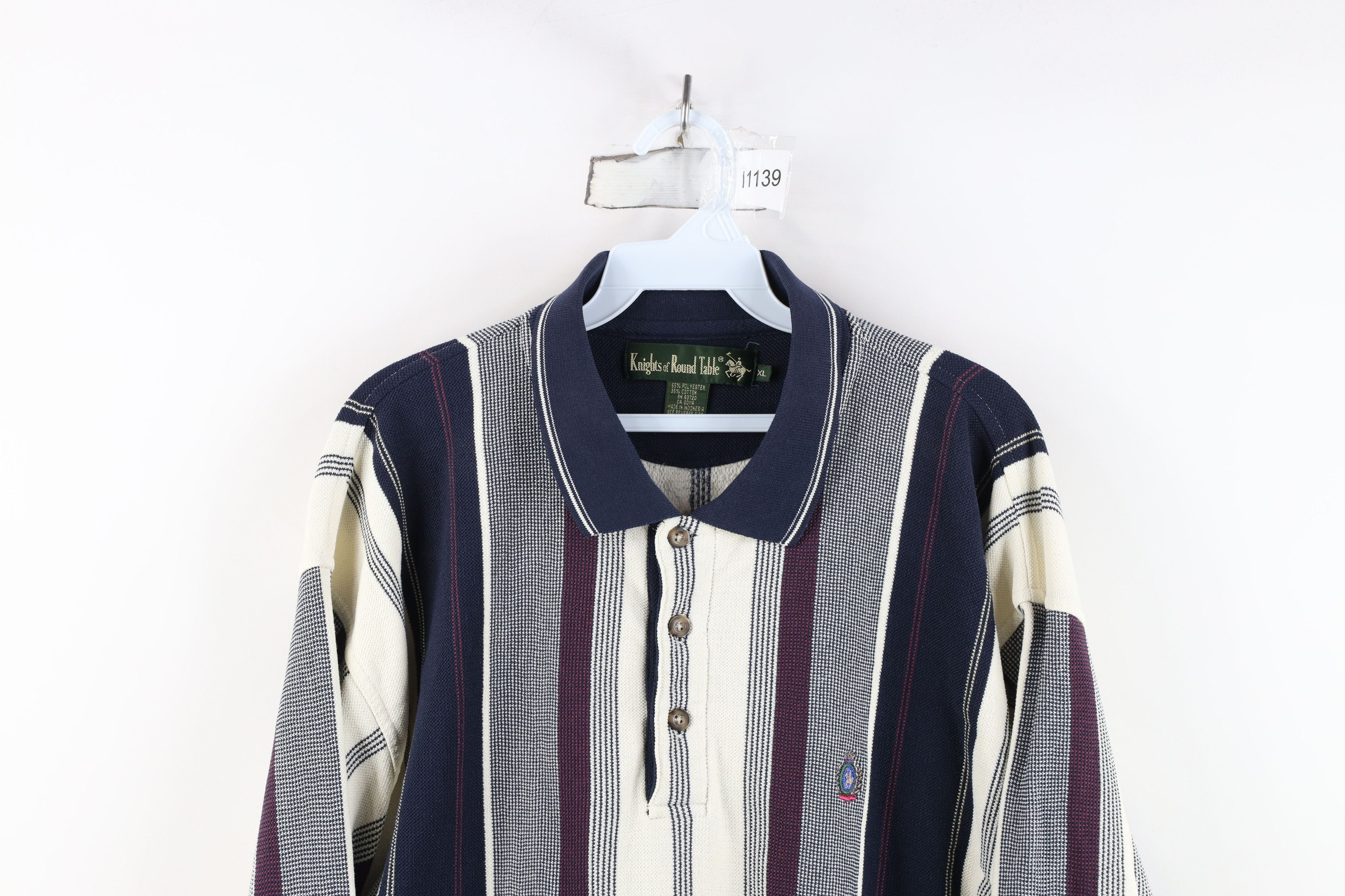 Vintage Vintage 90s Streetwear Knit Long Sleeve Pullover Polo Size US XL / EU 56 / 4 - 2 Thumbnail
