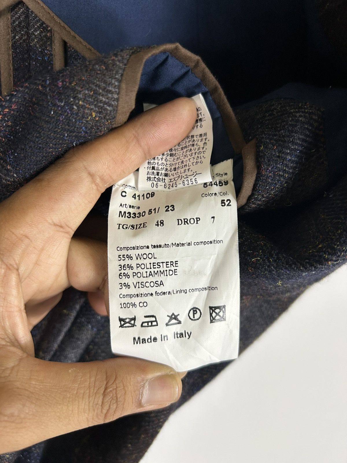 Designer 🔥51 CINQUANTUNO Italian Wool Luxury Flannel Sport Coat Size US M / EU 48-50 / 2 - 13 Thumbnail