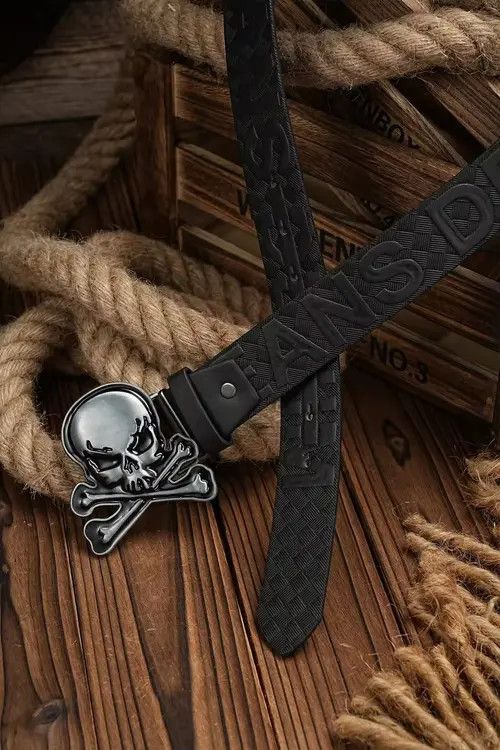 Leather Mitsuya x Ayami Skull alloy PU leather belt Size ONE SIZE - 5 Thumbnail