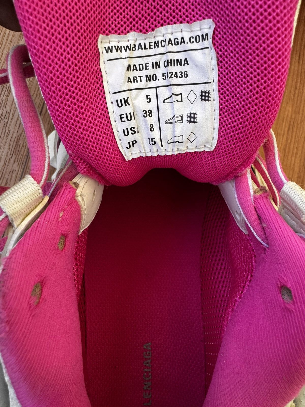 Balenciaga 💕🔥BALENCIAGA PINK / WHITE TRACK SNEAKERS Size US 8 / IT 38 - 17 Thumbnail