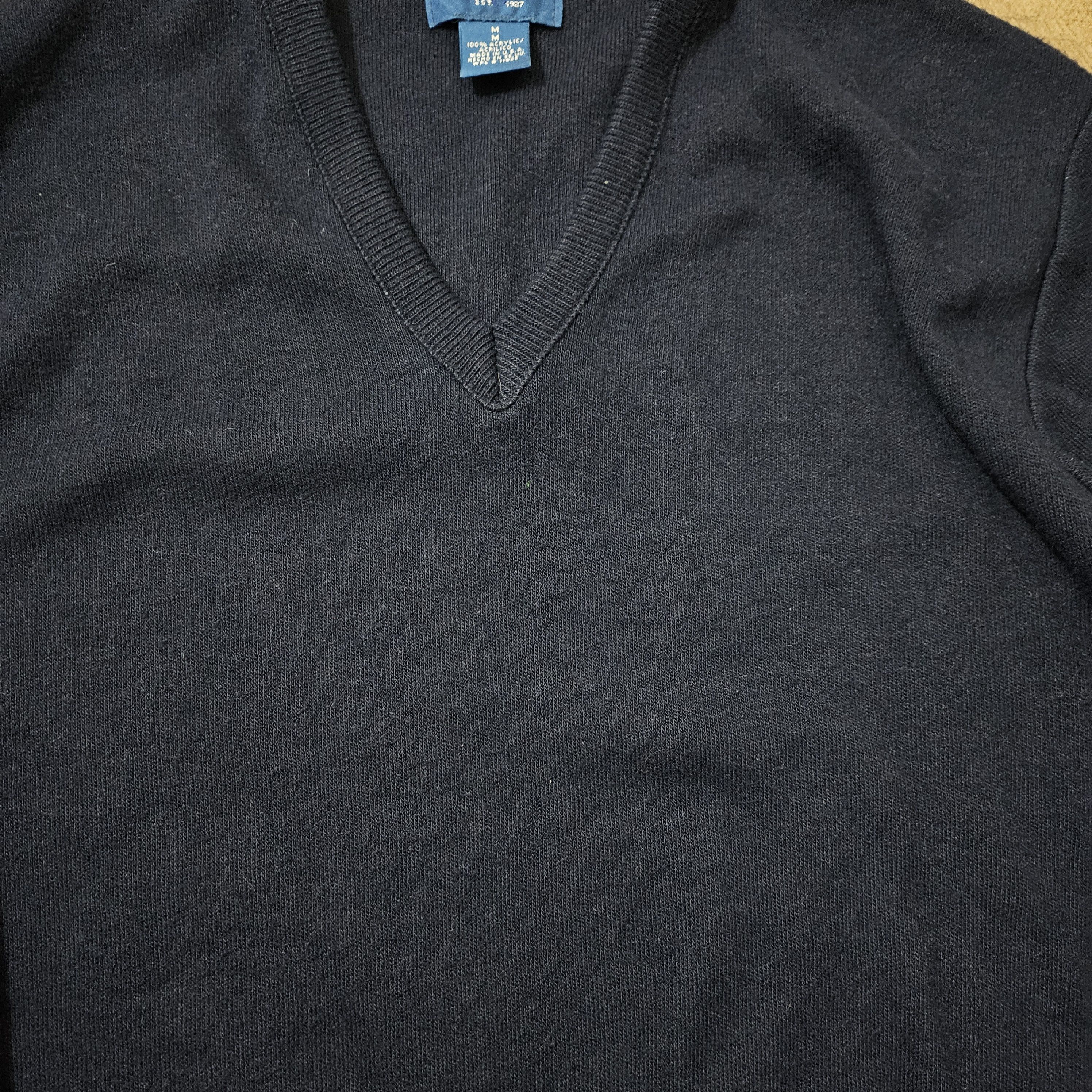 Towncraft × Vintage Vintage 80s Towncraft Mens V-Neck Sweater Navy Made In USA Size US M / EU 48-50 / 2 - 5 Thumbnail