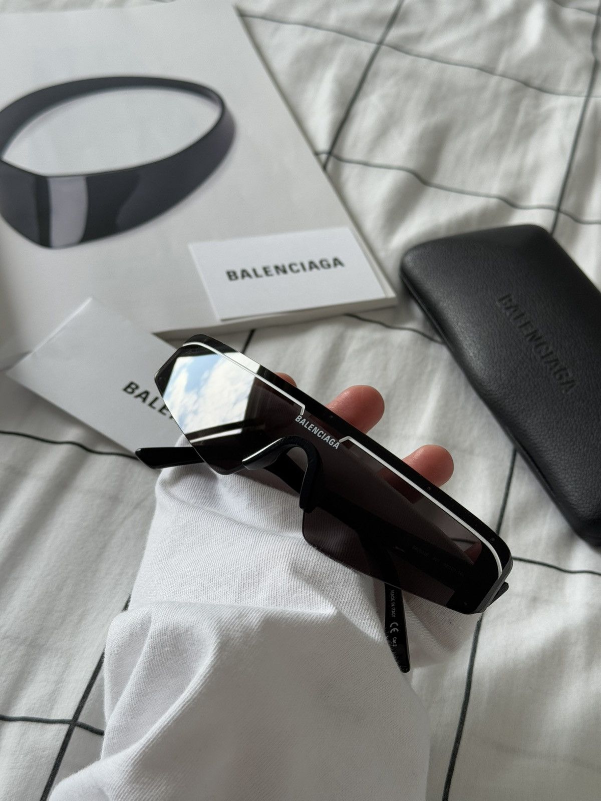 Balenciaga Balenciaga Skiny Ski Sunglasses BB0003S-001 Size ONE SIZE - 20 Thumbnail