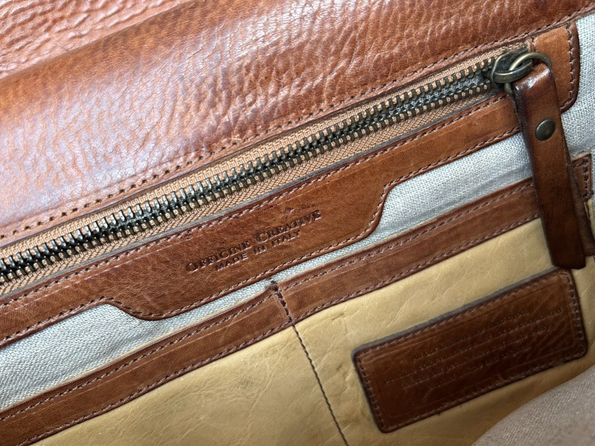 Handmade × Officine Creative Officine Creative Leather Briefcase Messenger (Much Worn) Size ONE SIZE - 4 Thumbnail