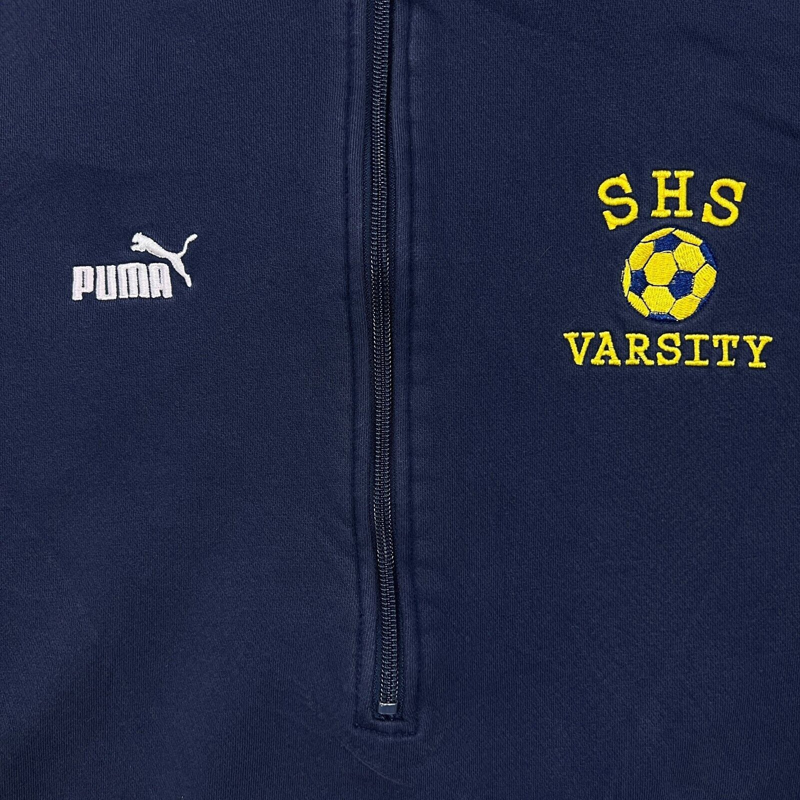 Puma × Vintage VTG Puma Sweatshirt Large Soccer Athleticwear 1/4 Zip 90s Size US L / EU 52-54 / 3 - 2 Thumbnail