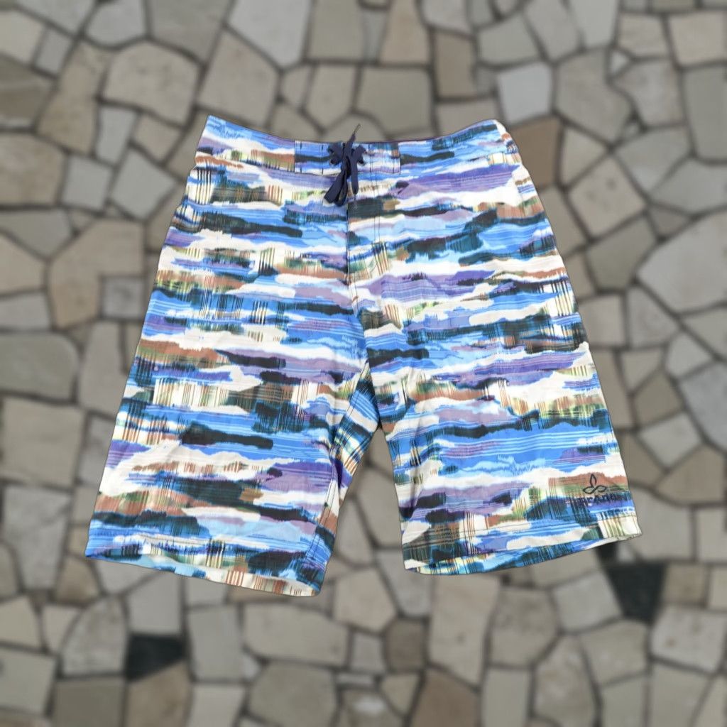 Prana Prana Board Shorts Mens 30 Blue Abstract Sediment Bathing Suit Swim Trunks Surf Size US 30 / EU 46 - 1 Thumbnail