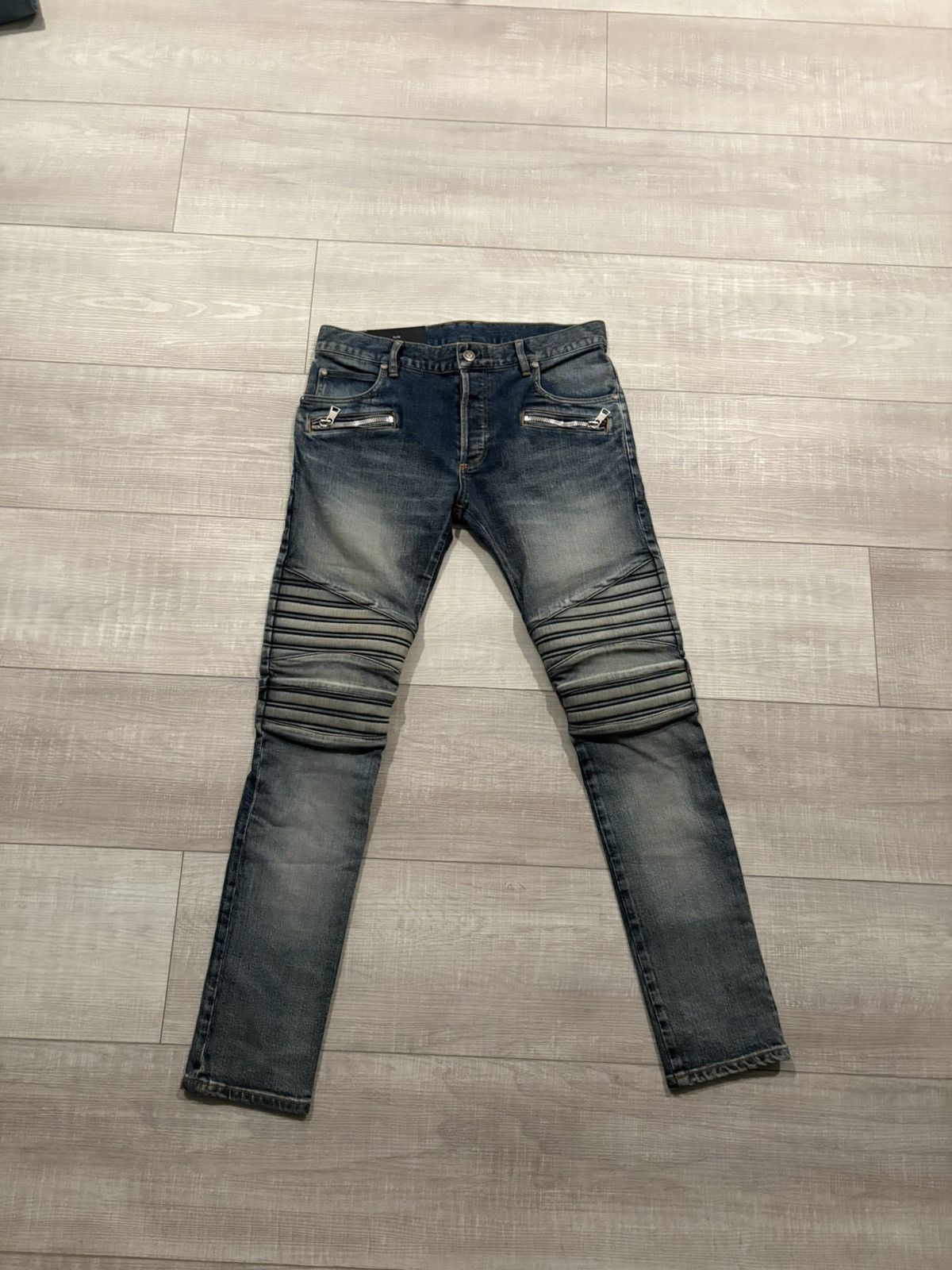 Balmain balmain biker denim jeans Size US 31 - 1 Thumbnail