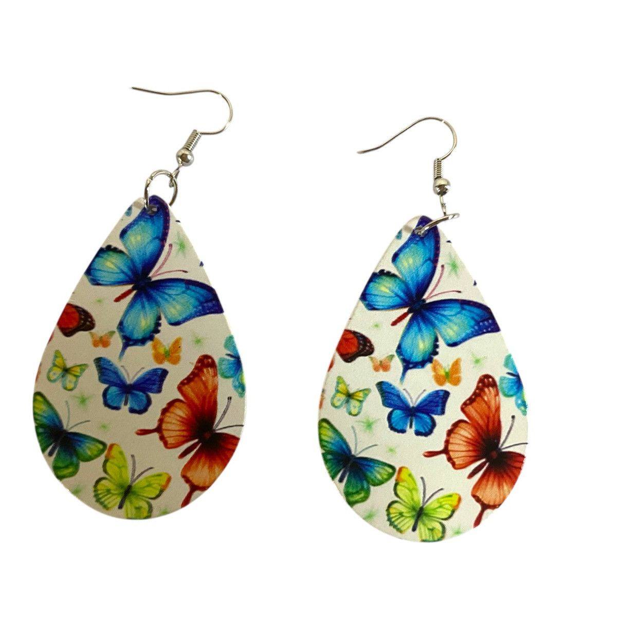 Other Beautiful Colorful Butterfly Teardrop Earrings Size ONE SIZE - 1 Thumbnail