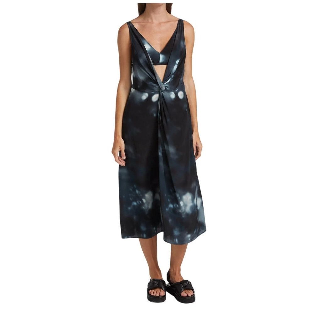 Deveaux DEVEAUX NEW YORK | Renada Twist Front Midi Dress Silk | Sz.6 Size M / US 6-8 / IT 42-44 - 10 Thumbnail