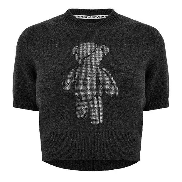 Alexander Wang o1g2r1mq0824 Beiress Wool Crewneck Sweatshirts in Dark Grey Size M / US 6-8 / IT 42-44 - 1 Thumbnail