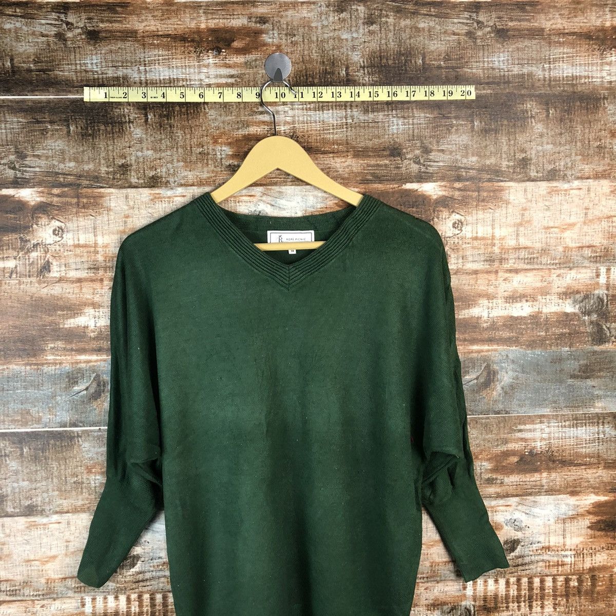 Aran Isles Knitwear Rope Picnic Green Knitwear #A962 Size M / US 6-8 / IT 42-44 - 2 Thumbnail