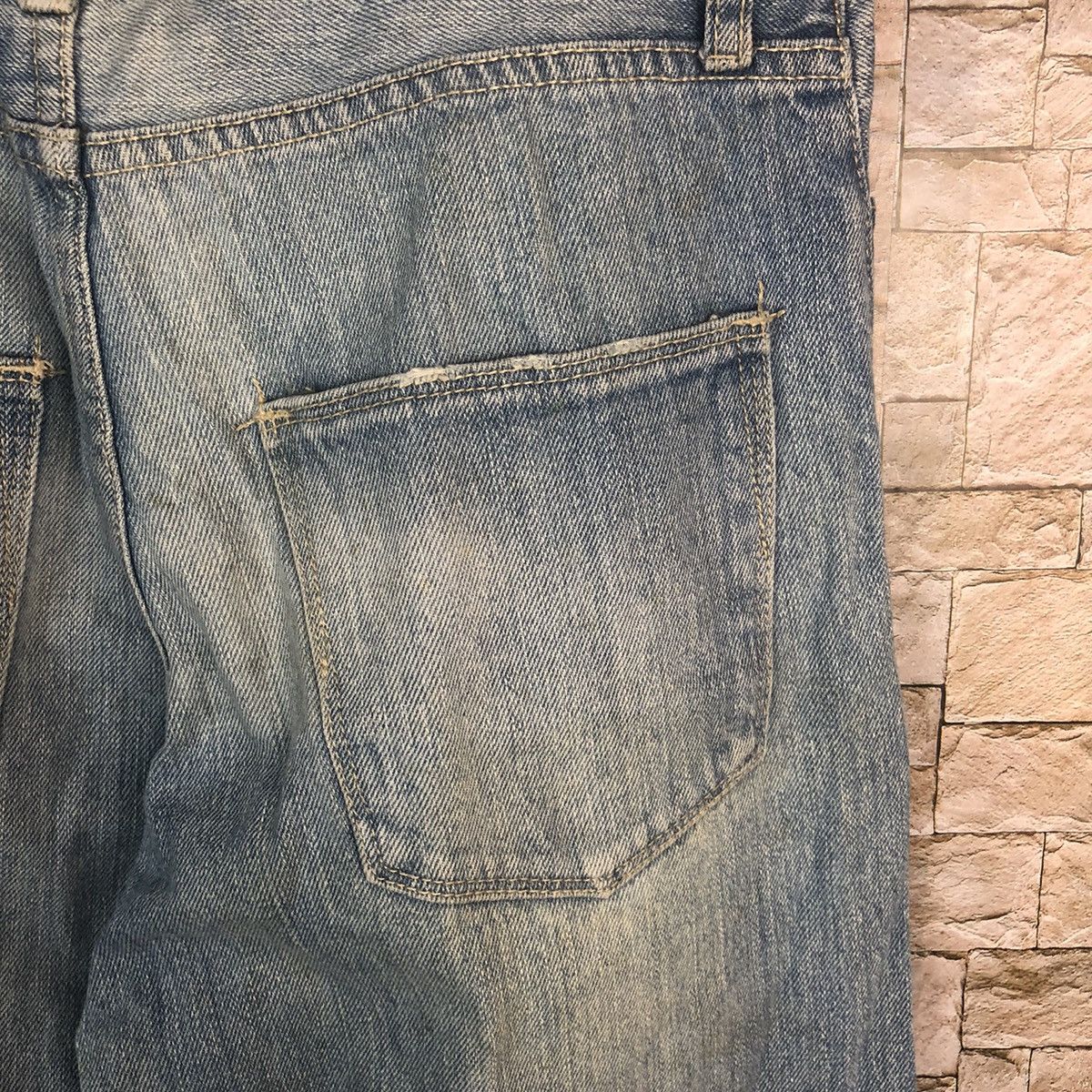 Japanese Brand Archives Blue Distressed Denim Pants #A65 Size US 30 / EU 46 - 20 Thumbnail