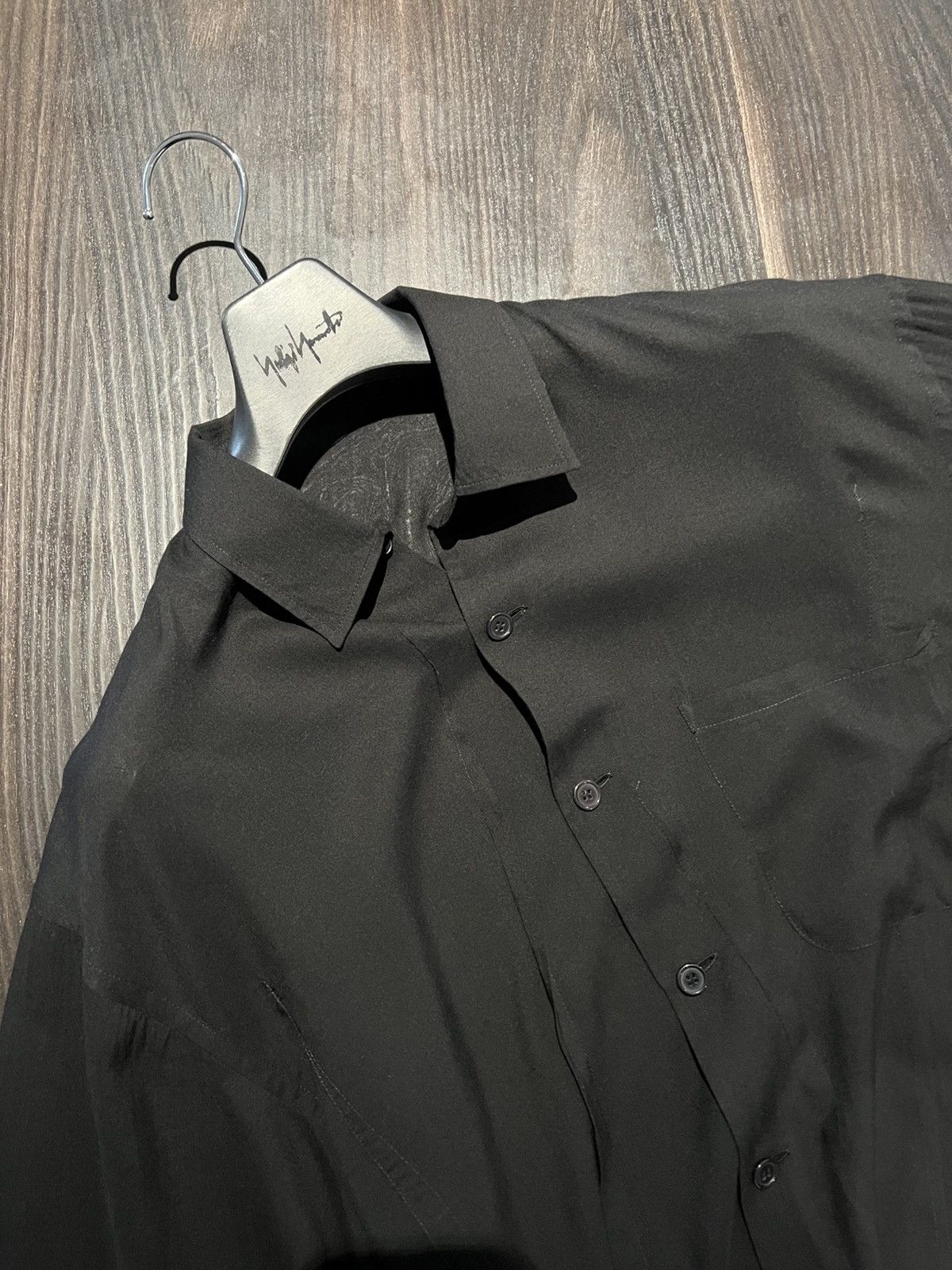 Yohji Yamamoto Yohji Yamamoto Pour Homme Overlap Details Cellulose shirt Size US L / EU 52-54 / 3 - 3 Thumbnail