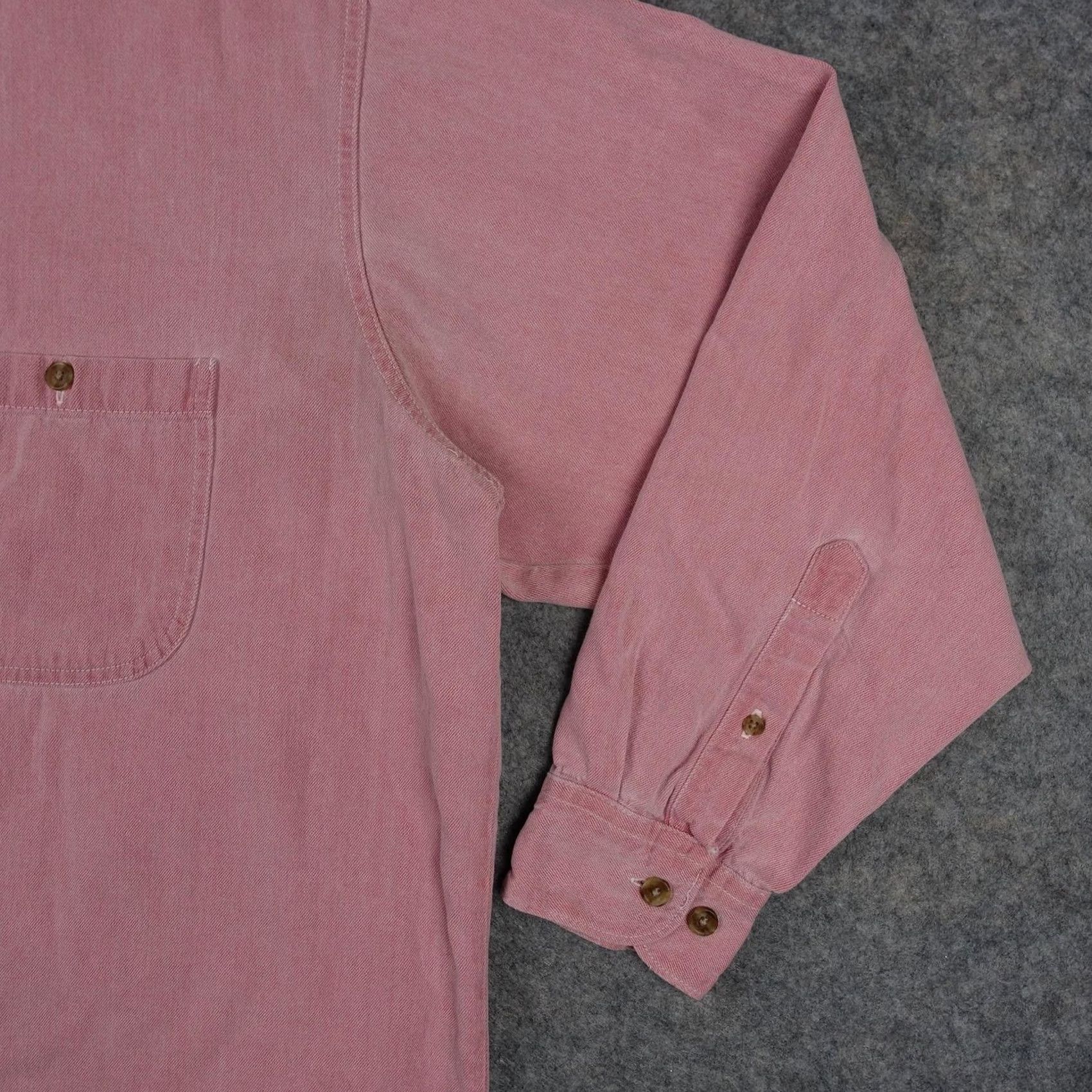 Vintage VINTAGE Three Rivers Shirt Mens XL Pink Twill Button-Down Long Sleeve Denim VTG Size US XL / EU 56 / 4 - 4 Thumbnail