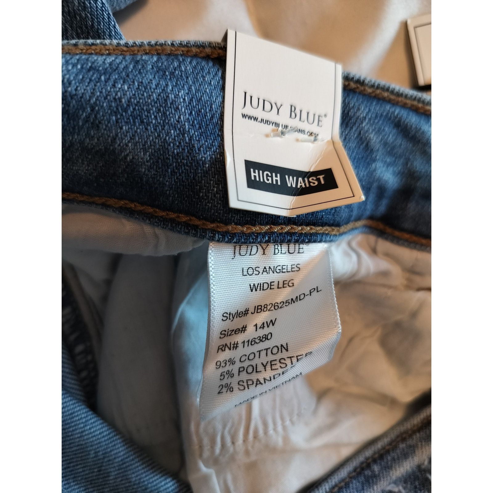 Judy Blue Judy Blue Women's High Waist Wide Leg Jeans - Size 14W Size 34" / US 12 / IT 48 - 9 Thumbnail