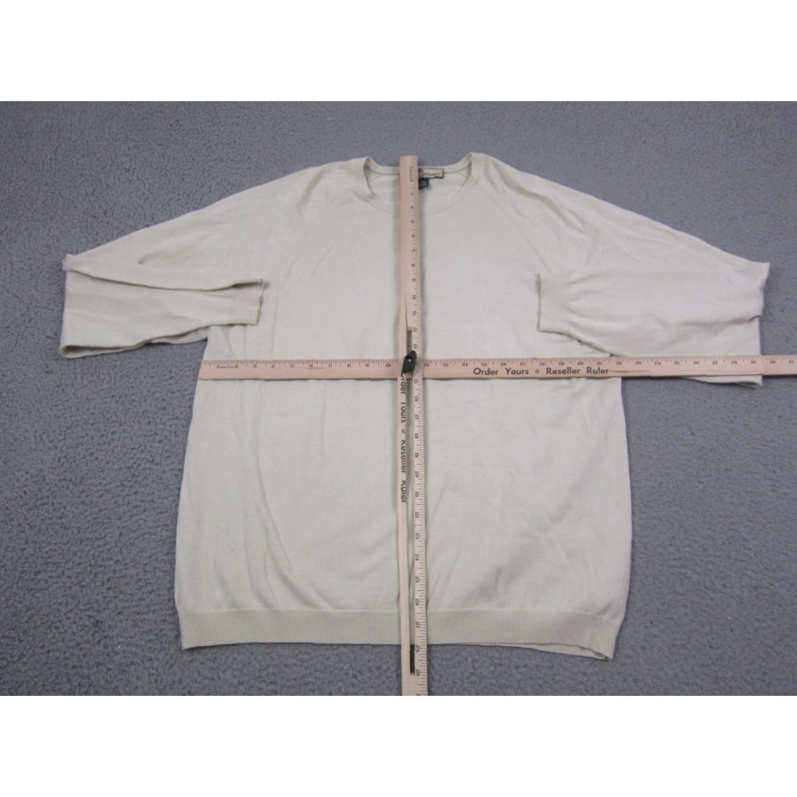 Tommy Bahama Tommy Bahama Sweater Mens L Ivory 90s Knit Crew Neck Pullover Lightweight Thermal Nylon Silk Viscose Solid Knit Style Pullover Casual Shirt Mens Size US L / EU 52-54 / 3 - 4 Thumbnail