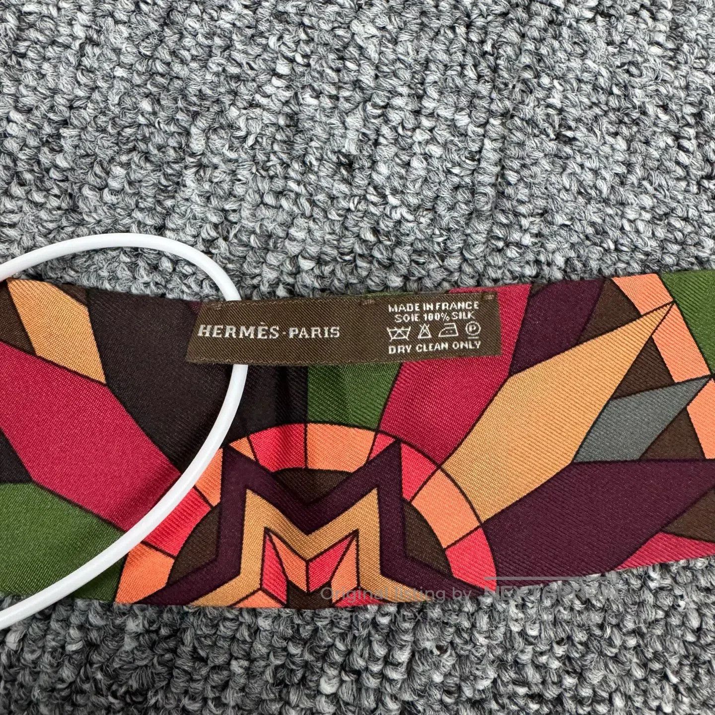 Hermes Hermes Geometric pattern twilly scarf| Size ONE SIZE - 4 Thumbnail