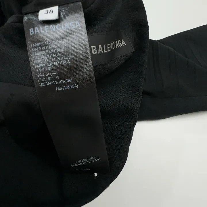 Balenciaga Balenciaga Women's Washed Blazer in Black 0079-2507 Size M / US 6-8 / IT 42-44 - 3 Thumbnail