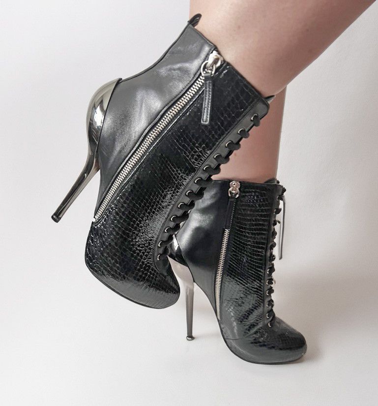 Giuseppe Zanotti PR $ 2200 Lizard Boots High Heel Size US 7 / IT 37 - 1 Thumbnail