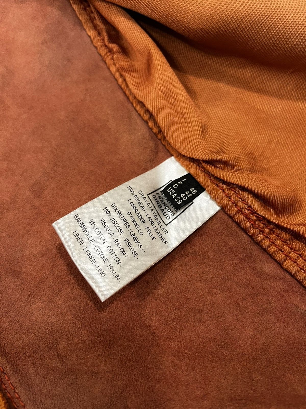 Marithe + Francois Girbaud Marithe Francois Girbaud Vintage Rare Orange Leather Jacket Size M / US 6-8 / IT 42-44 - 10 Thumbnail