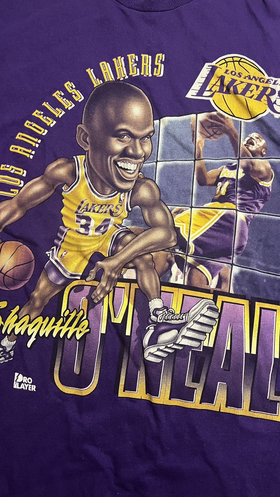 NBA × Pro Player VTG 90’s Los Angeles Lakers Shaquille O’Neal pro player tee Size US L / EU 52-54 / 3 - 3 Thumbnail