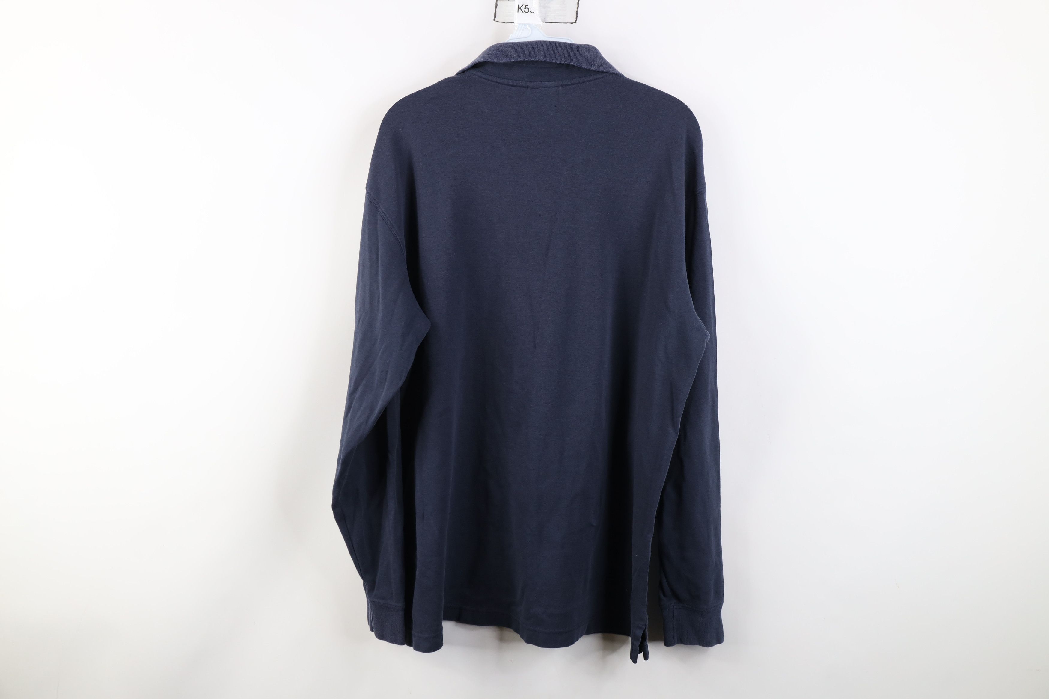 L.L. Bean Vintage LL Bean Soft Cotton Knit Long Sleeve Rugby Polo Size US L / EU 52-54 / 3 - 10 Thumbnail