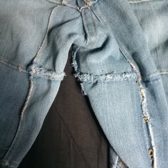 Other Vintage Brittania Patchwork Window Pane Flare Bell Jeans Size US 34 / EU 50 - 10 Thumbnail