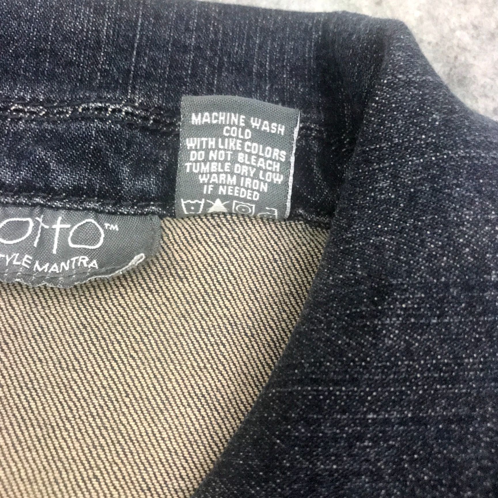 Denime Motto Jacket Womens Large Blue Denim Button Down Front Pockets Size 36" / US 14 / IT 50 - 4 Thumbnail