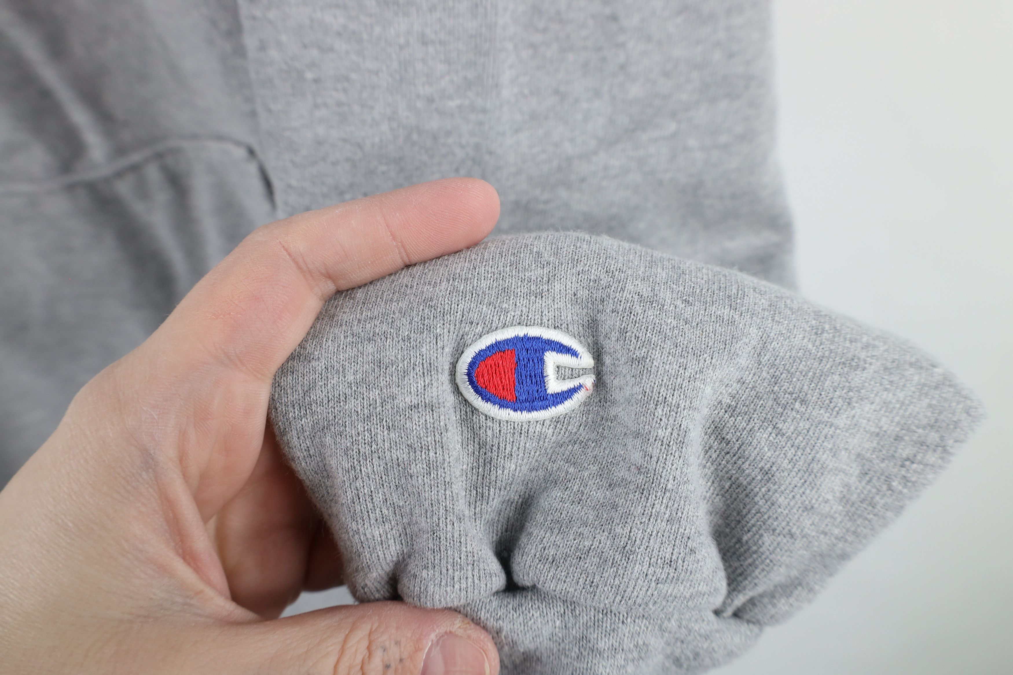 Champion × Vintage Vintage 90s Champion Logo Heavyweight Hoodie Sweatshirt Gray Size US XL / EU 56 / 4 - 4 Thumbnail
