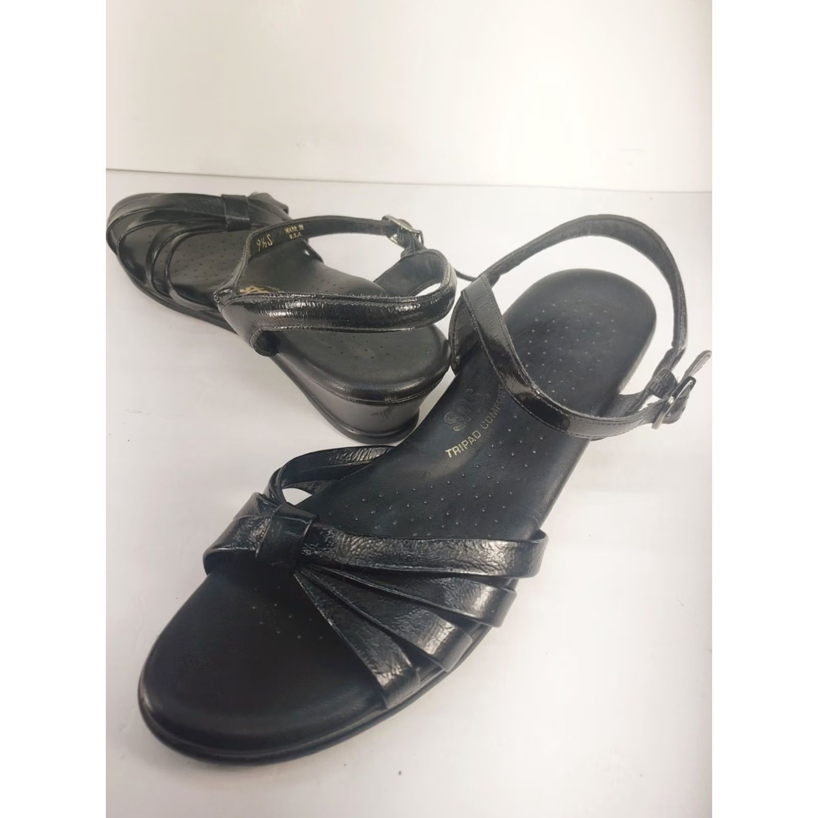 SAS SAS Women's Sandal Open Toe Strappy Wedge Leather Slim Width Brown 9.5S Size US 10 / IT 40 - 2 Thumbnail