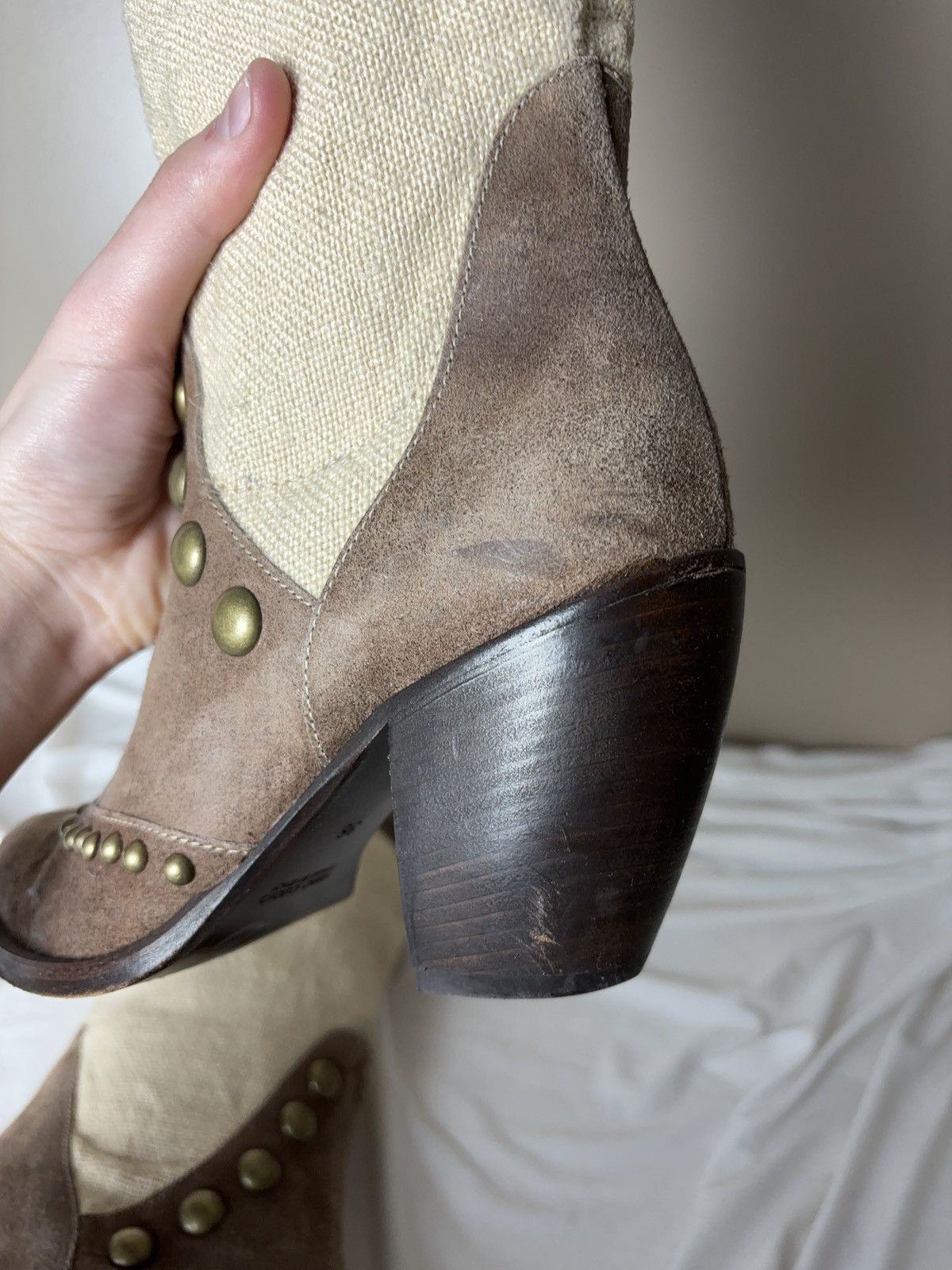 Vintage Italian leather 90s Cossacks high boots cowboy vintage shoes Size US 6 / IT 36 - 11 Thumbnail