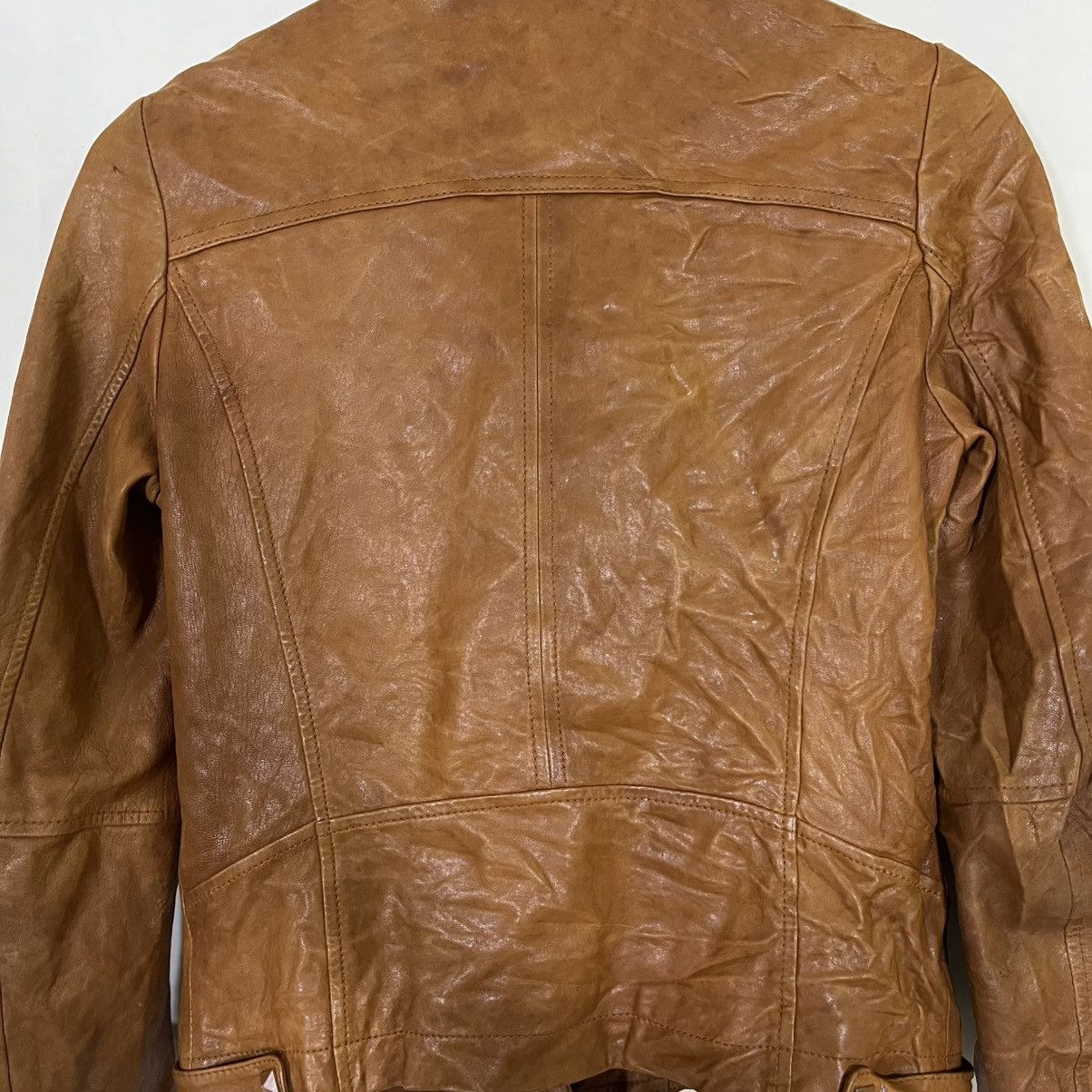 United Colors Of Benetton UNITED COLOUR OF BENETTON LEATHER JACKET Size US XS / EU 42 / 0 - 14 Thumbnail