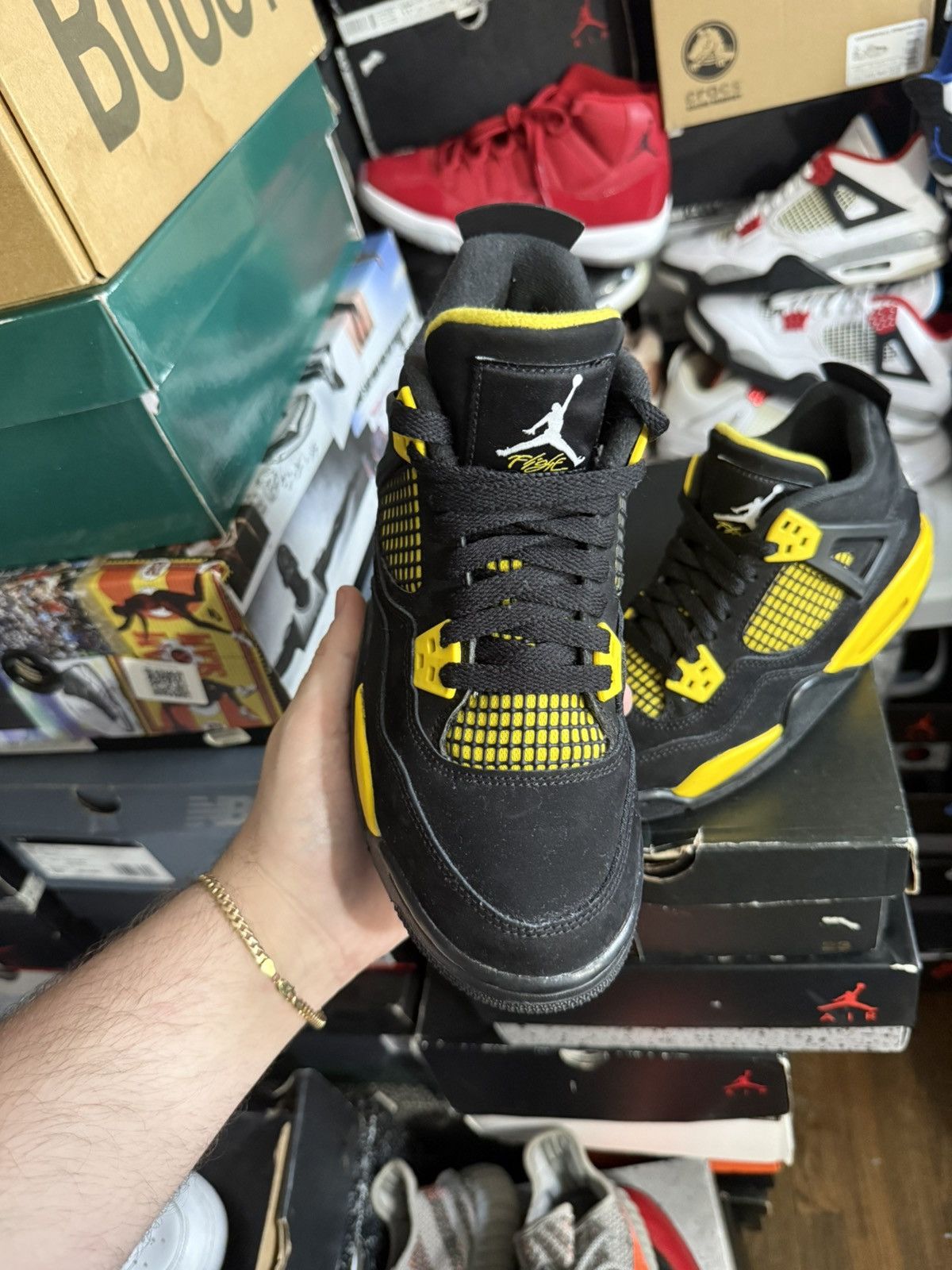 Jordan Brand Jordan retro 4 thunder sz 6y Size US 6 / EU 39 - 2 Thumbnail
