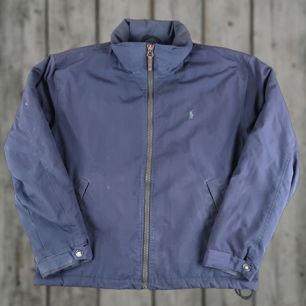 Polo Ralph Lauren VINTAGE Polo Ralph Lauren Jacket Men M Blue Windbreaker Fleece Lined Bomber Size US M / EU 48-50 / 2 - 1 Thumbnail