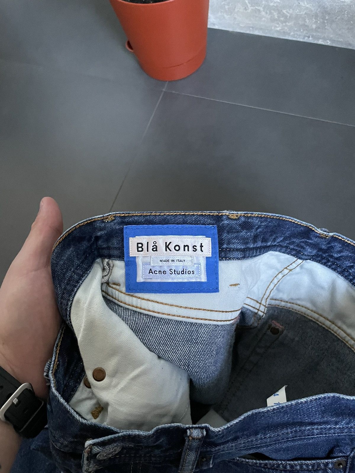 Acne Studios Acne Studios Bla Konst Log Dark Blue Jeans Y2K Size US 28 / EU 44 - 4 Thumbnail