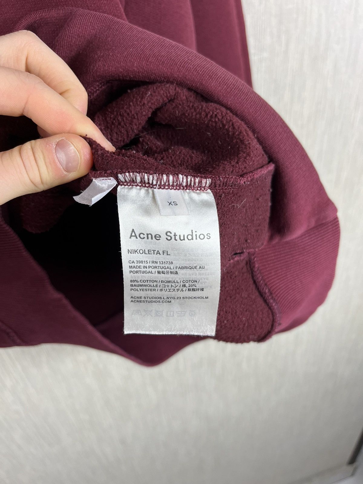 Acne Studios Acne Studios Nikoleta FL PSS15 basic sweatshirt with pockets Size US XS / EU 42 / 0 - 16 Thumbnail