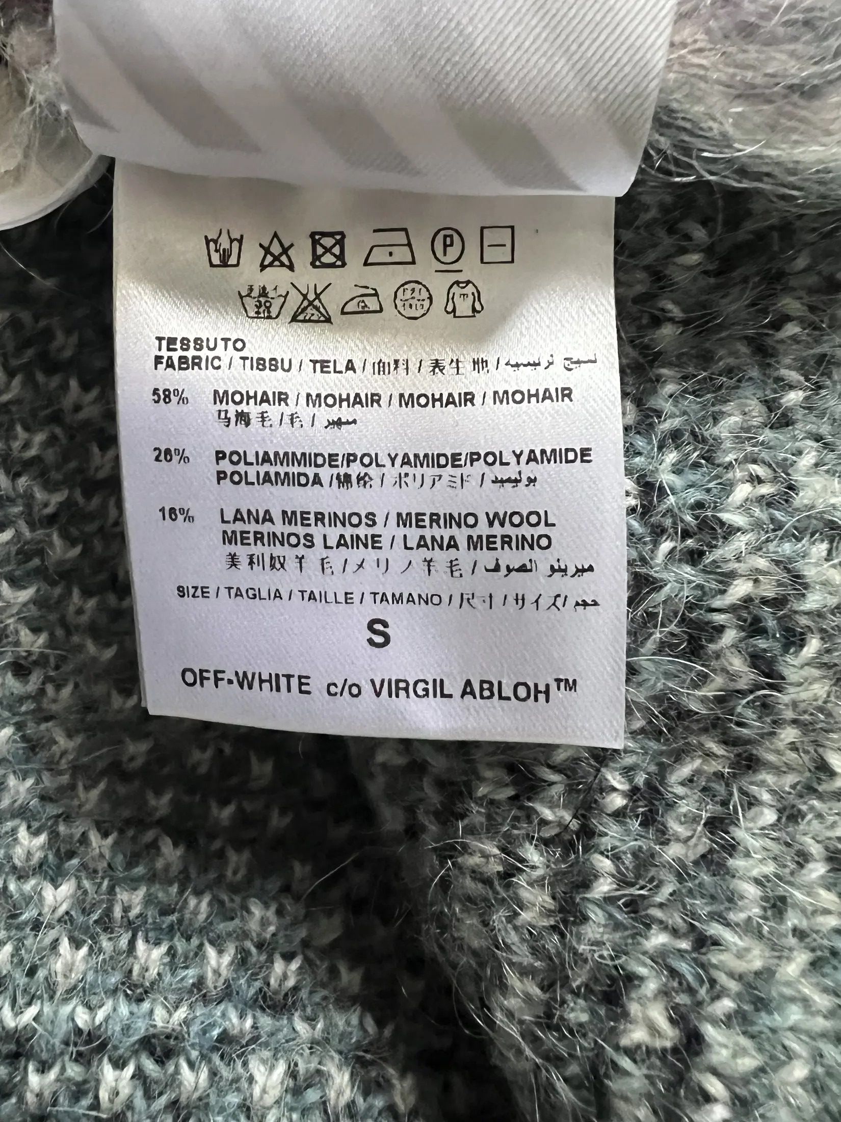 Off-White Off-white Fringe Knit Watercolor Mohair Size S / US 4 / IT 40 - 21 Thumbnail