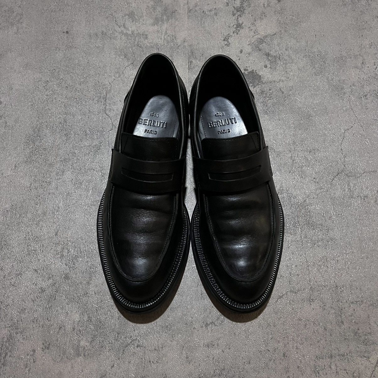 Berluti Berluti Artisan Black Leather Loafers Size US 8.5 / EU 41-42 - 4 Thumbnail