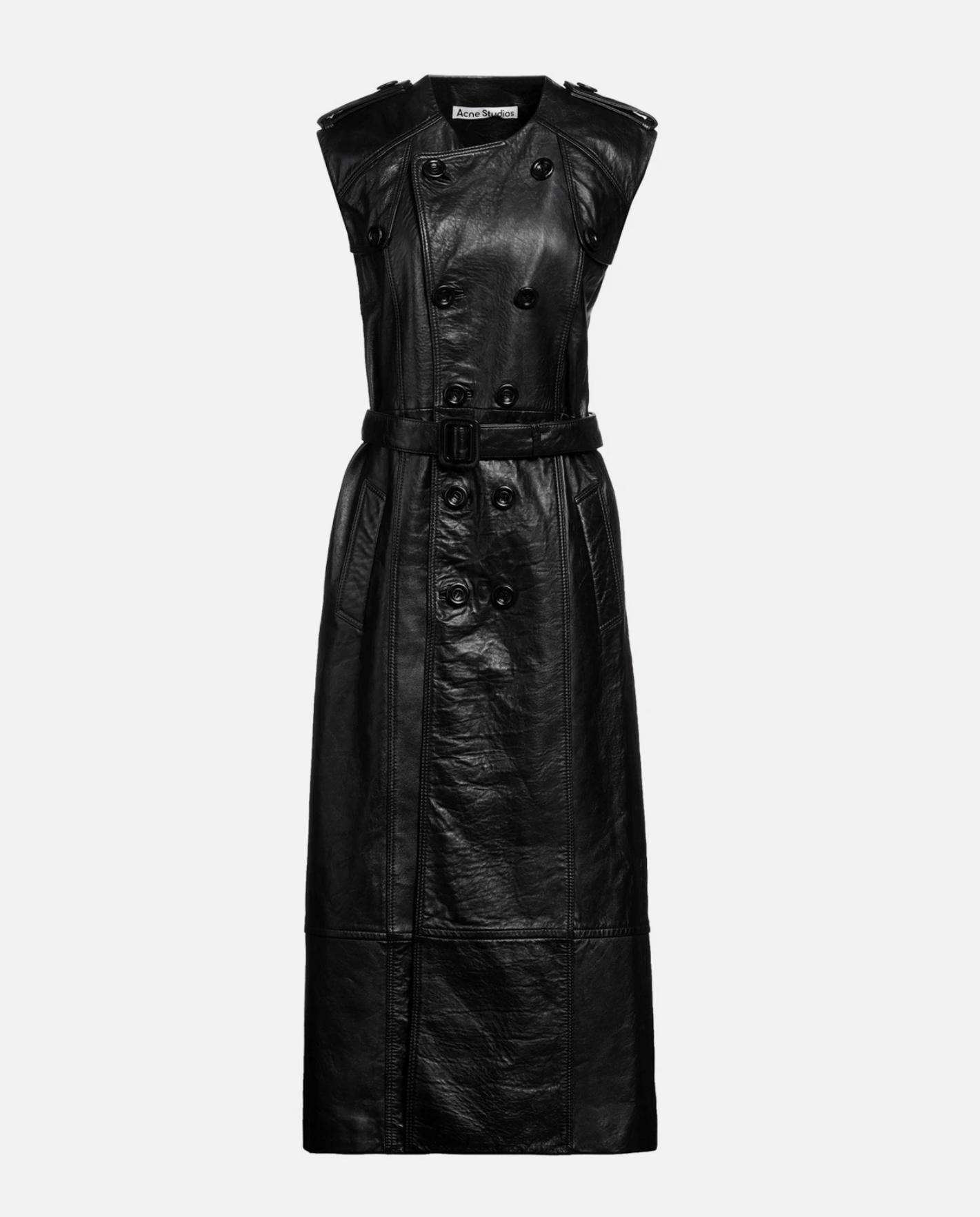 Acne Studios ACNE STUDIOS Leather Longline Vest Jacket Size S / US 4 / IT 40 - 1 Thumbnail